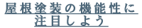 屋根塗装の機能性に注目しよう